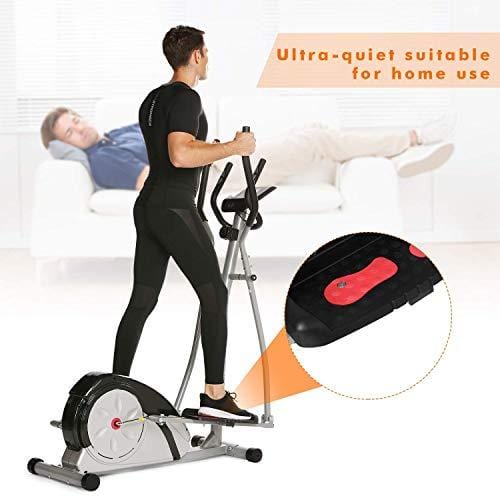 Jaketen Elliptical Exercise Machine Magnetic Smooth Quiet Driven Eliptical Trainer Machine for Home Use (Elliptical-Gray)