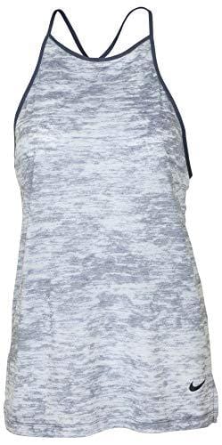 Nike Women's Breathe Loose Tank Top-Thunder Blue Heather-Large