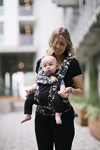 Baby Tula Coast Explore Mesh Baby Carrier 7 – 45 lb, Adjustable Newborn to Toddler Carrier, Multiple Ergonomic Positions Front and Back, Breathable – Coast Marble, Black/White Marble with Black Mesh