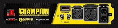 Champion Power Equipment 100554 RV Ready Wireless Remote Start Portable Generator, Black and Yellow