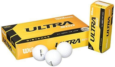 Wilson Ultra 500 Distance Golf Ball (15-Pack), White