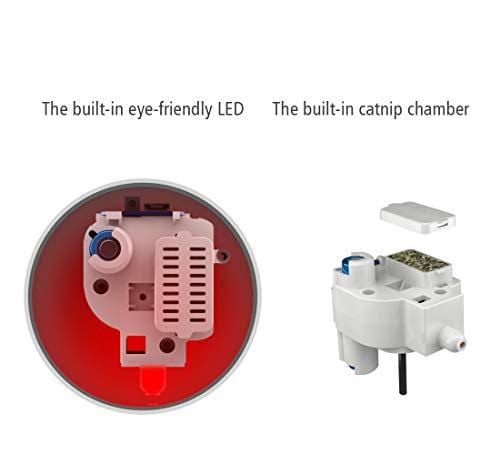 Vircomone Smart Interactive Cat Play and Toys Ball, USB Rechargeable Motion Activated Automatic Rotating Electronic Pet Toy,Built-in Spinning Sparkle Eye-Protection LED Catnip Chamber cat Toy Balls