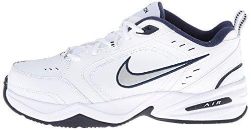 Nike Men's Air Monarch IV Cross Trainer, White/Metallic Silver/Midnight Navy, 11.0 Regular US