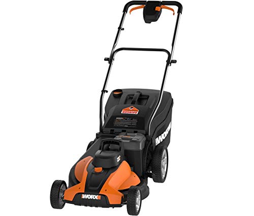WORX WG744 40V Power Share 4.0 Ah 17" Lawn Mower w/ Mulching (2x20V Batteries),Orange