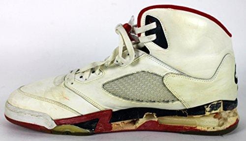 Bulls Michael Jordan Signed 1990 Game Used Nike Air Jordan V Shoes BAS