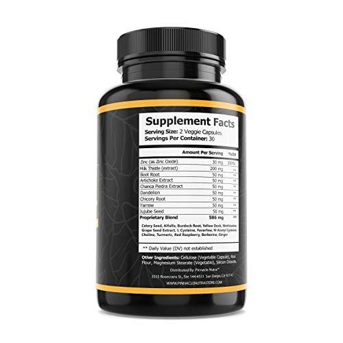Liver Cleanse Detox Supplement for Liver Health Support - Natural Liver Repair Formula with Milk Thistle Extract, Beet Root, Chanca Piedra, Grape Seed, Turmeric, Artichoke & Ginger - 60 Capsules