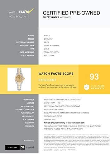 Rolex Datejust Swiss-Automatic Female Watch 69173 (Certified Pre-Owned)