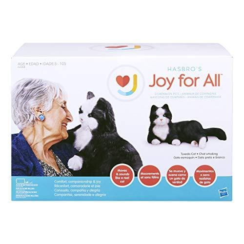 JOY FOR ALL Ageless Innovation Companion Pets | Black & White Tuxedo Cat | Lifelike & Realistic