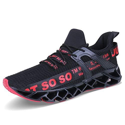 UMYOGO Mens Athletic Walking Blade Running Tennis Shoes Fashion Sneakers (12 M US, 1-Red)