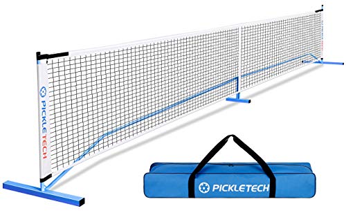 PICKLETECH Portable Pickleball Net Outdoor 22FT Regulation Size Set 3.0 Reinforced Version Blue