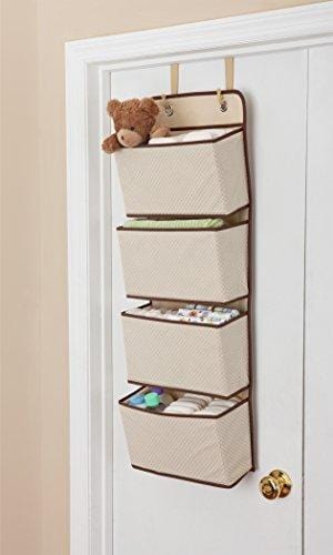 Delta Children 4 Pocket Over The Door Hanging Organizer, Beige