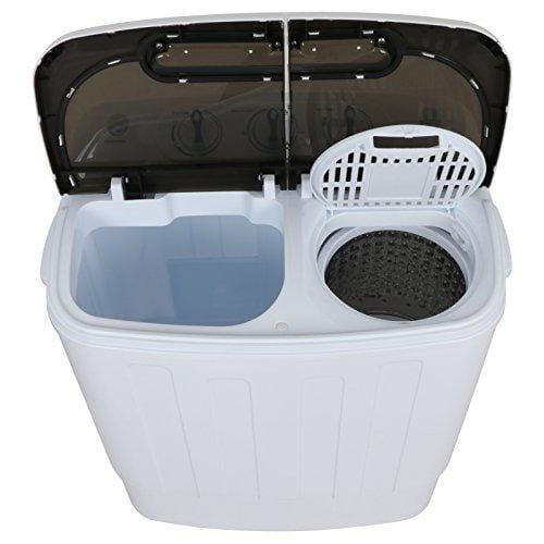 ZENY 2-in-1 Compact Mini Twin Tub Washing Machine w/Spin Cycle Dryer, 13Lbs Capacity w/Hose, Space/Time/Energy Saving
