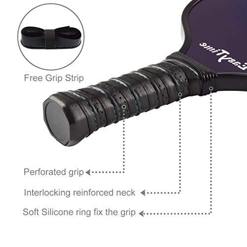 EasyTime Pickleball Paddle Graphite Pickleball Racket USAPA Approved Polypro Honeycomb Composite Core Paddles with Free Grip Strip & Racket Cover