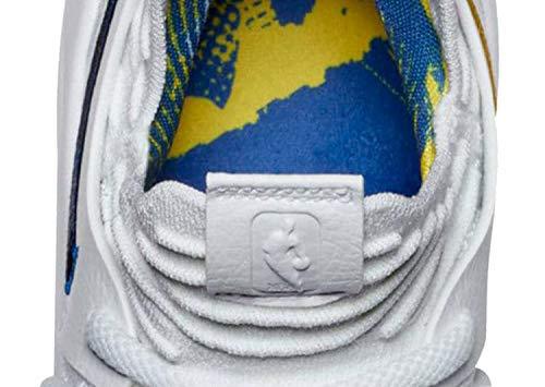 Nike Zoom KD10 LMTD NBA Grade School Basketball Shoes (6 M US Big Kid, White/Game Royal/University Gold)