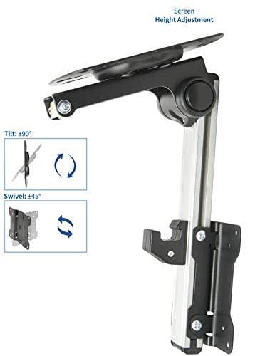 VIVO Manual Flip Down Ceiling Mount for 13" to 27" Flat Screens | Folding Tilt Pitched Roof & Under Cabinet Mounting for LCD TV and Monitors (MOUNT-M-FD27)