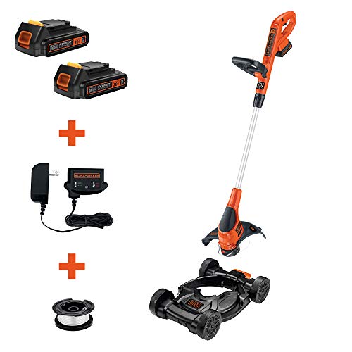BLACK+DECKER 3-in-1 Lawn Mower, String Trimmer and Edger, 12-Inch  (MTC220)