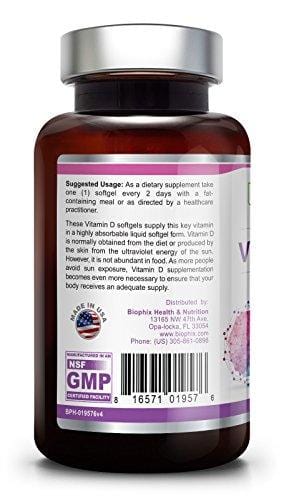 Vitamin D3 10000 IU 380 Softgels - High-Potency | Non-GMO | Soy-Free | In Extra Virgin Olive Oil | Strong Bones | Immune Health | Support for K-2