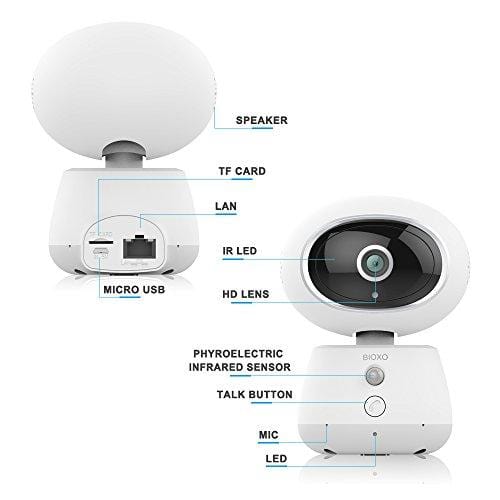 Pet Monitor Camera, Bioxo 1080P HD 2.4G Wireless IP Camera, Night Vision Camera for Dog/Cat/Baby Monitor Home Security Camera