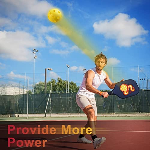 TNELTUEB Pickleball Paddle Set of 4 with 8 Balls A Portable Bag USAPA Approved Lightweight Pickleball Paddles Racquet in Advanced Fiberglass Surface, Polypropylene Honeycomb Core for Kids Men