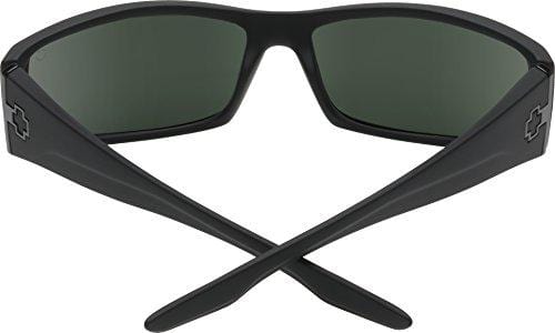 Spy Optic Men Cooper Rectangular, Soft Matte Black/Happy Gray/Green Polar, 56 mm