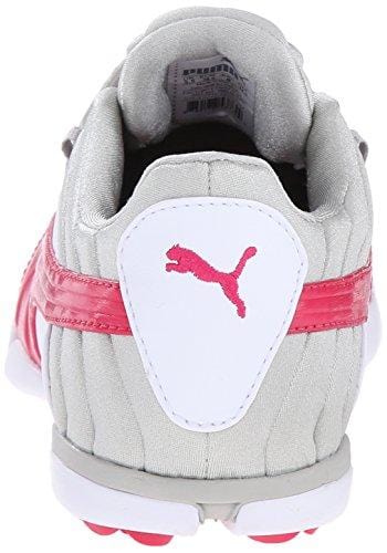 PUMA Women's sunnylite v2 Golf Shoe, White/Rose Red/Gray, 7 M US