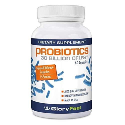 Probiotic Supplement for Women & Men 30 Billion CFU 15 Strains - Probiotics with Prebiotics - Lactobacillus Acidophilus Probiotic - Delayed Release Capsules