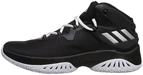 adidas Men's Explosive Bounce Basketball Shoes, Black/Metallic Silver/White, ((15 M US)