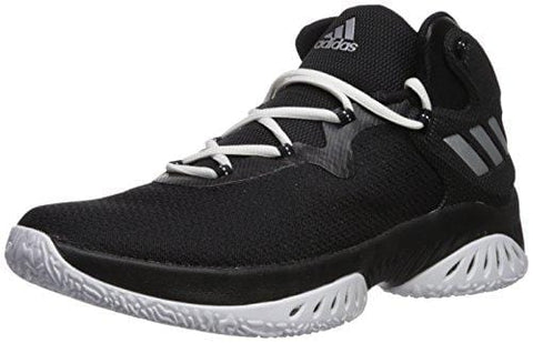 adidas Men's Explosive Bounce Basketball Shoes, Black/Metallic Silver/White, (11 M US)