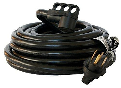 50 Amp Cynder 02016 RV Camper Electrical Extension Cord 50' ft with Handle (50 Feet, Black)