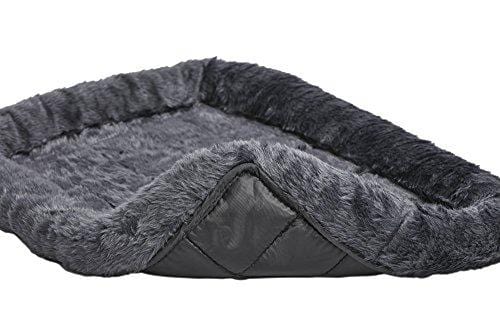 24L-Inch Gray Dog Bed or Cat Bed w/Comfortable Bolster | Ideal for Small Dog Breeds & Fits a 24-Inch Dog Crate | Easy Maintenance Machine Wash & Dry | 1-Year Warranty