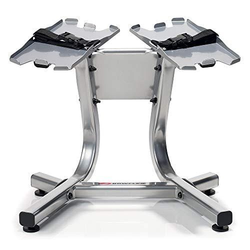 Bowflex 100300 SelectTech Metal Dumbbell Stand with Built-in Towel Rack, Silver