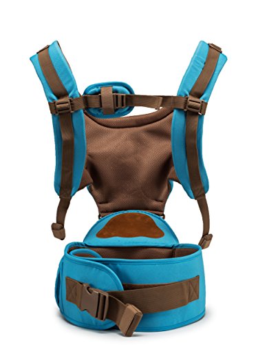 Brighter Elements Ergonomic Baby Carrier with Hip Seat – 5 Positions to Carry Your Newborn, Infant, or Toddler – Safe and Comfortable for Child and Moms, Dads – Great Baby Shower Gift