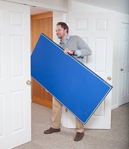 JOOLA Tetra - 4 Piece Ping Pong Table Top for Pool Table - Includes Ping Pong Net Set - Full Size Table Tennis Conversion Top for Billiard Tables - Easy Assembly & Compact Storage - Incl. Foam Backing