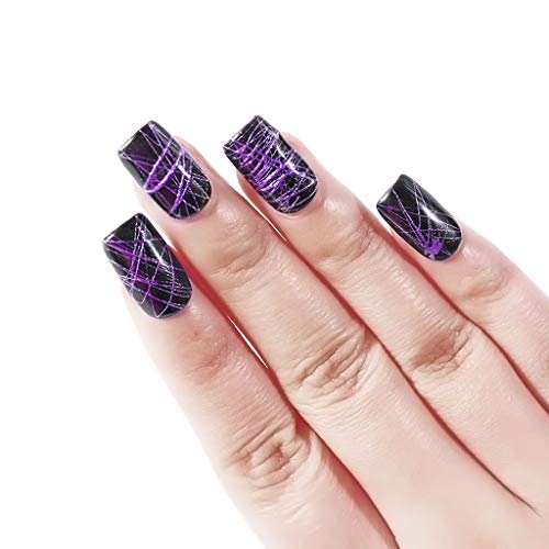 Bieay Spider Gel for Nail Art, 6-Color Nail Art Copper Metal Wire Glue Set, Matrix Gel Paint Design Nail Wire Drawing Nail Gel for Line (Multicolor)