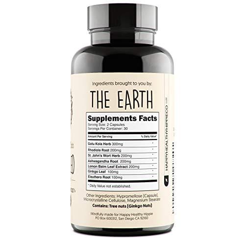 Joy-Filled | 100% Plant-Based Supplement for Anxiety & Depression Relief | Helps Relax The Mind, Boosts Mood, Relieve Stress | Contains 7 Powerful Herbs, Non-GMO, 60 Vegan Capsules
