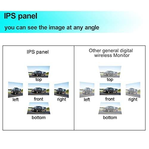 Emmako FHD 1080P Digital Wireless Backup Camera With 7'' DVR Monitor Support Split/Quard Screen  For Trailers,RV,5th Wheels High-Speed Observation System Adjustable Rear/Front View, Guide Lines ON/Off