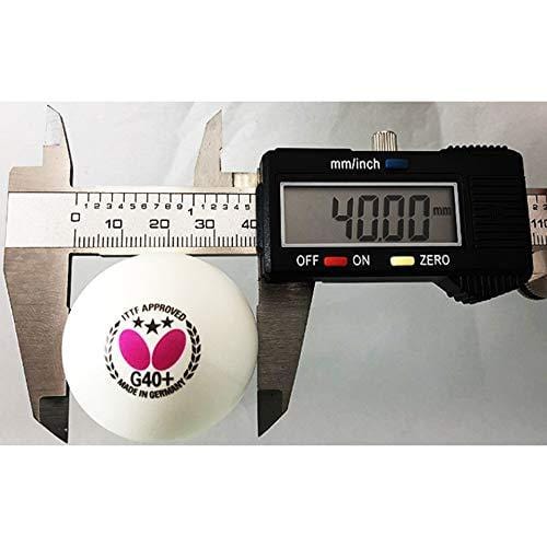 Butterfly G40+ 3 Star Poly Table Tennis Balls - 12 Pack - White - ITTF Approved