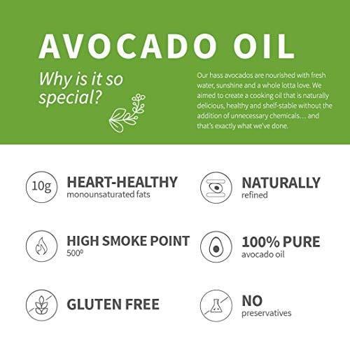 Chosen Foods 100% Pure Avocado Oil 16.9 oz., Non-GMO for High-Heat Cooking, Frying, Baking, Homemade Sauces, Dressings and Marinades
