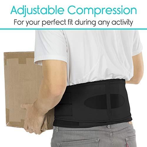 Vive Lower Back Brace - Support for Chronic Pain, Sciatica, Spasms, Nerve and Herniated or Slipped Disc - Adjustable Lumbar Wrap for Pain Management and Relief