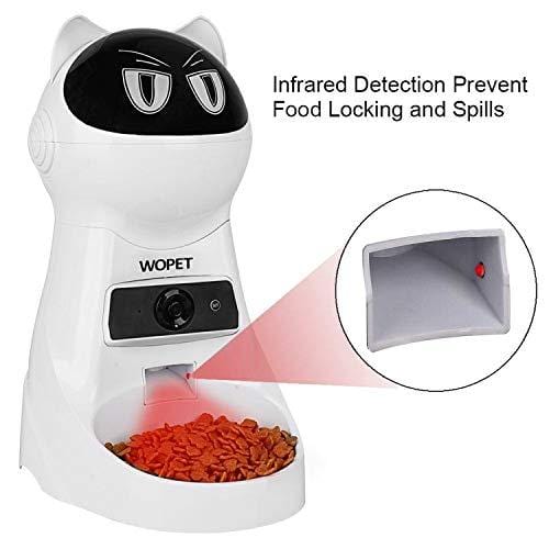 WOpet SmartFeeder,Automatic Pet Feeder Stainless Steel Bowl，Auto Dog Cat Feeder with Timer Programmable,Portion Control,HD Camera Voice Recording,Controlled by Smart Phone with WiFi