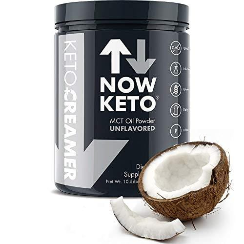 NOW KETO® Keto MCT Oil Powder from Coconuts | Low Carb High Fat | Medium Chain Triglyceride | Ketogenic Diet Supplement | Activates Ketosis & Boosts Ketones for Keto Diet. Keto Coffee Creamer.