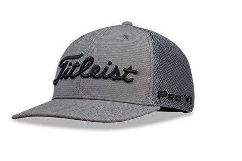 Titleist Men's Tour Snapback Mesh Golf Hat, Charcoal/Black
