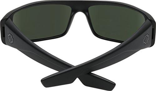 Spy Optic Logan 670939973863 Wrap Sunglasses, 60 mm (Soft Matte Black/Happy Gray/Green)