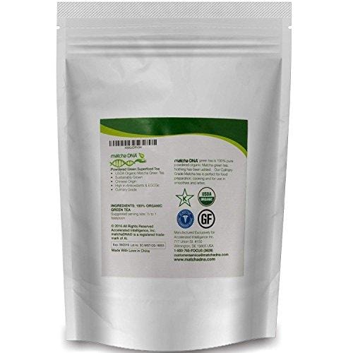 MatchaDNA USDA Organic Matcha Green Tea Powder Culinary Grade Powdered Matcha - High in antioxidants (8 Ounce)