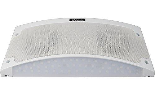 KING RVM2000 Premium Bluetooth Outdoor Speaker with Multi-Color LED Light and App Control - White
