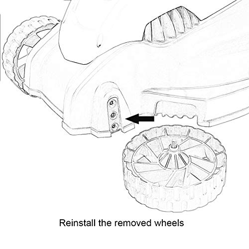 HAPPYGRILL 14-Inch 12 Amp Electric Lawn Mower, Handle Push Corded Lawn Mower with Grass Bag