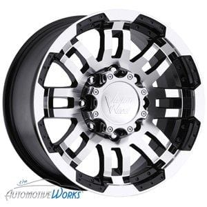 Vision Warrior 375 Gloss Black Machined Face Wheel (16x8"/6x139.7mm) - Ultra Pickleball