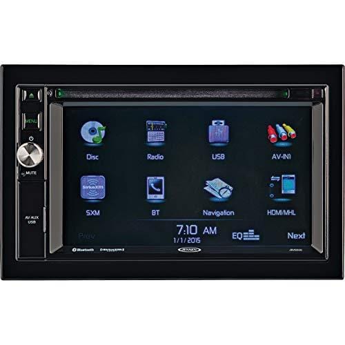Jensen JRV9000R Touchscreen Multimedia Navigation System, Electronic AM/FM Tuner with RBDS, DVD/CD/MP3/WMA Playback, Built-in Bluetooth with External Microphone, Built-in GPS navigation and Mapping