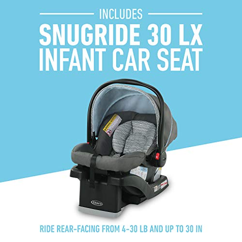 Graco FastAction SE Travel System | Includes FastAction SE Stroller and SnugRide 30 LX Infant Car Seat, Carbie