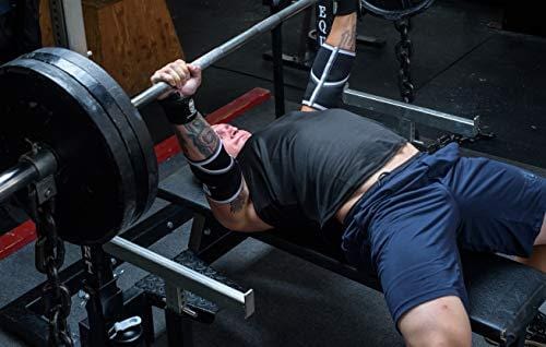 Gymreapers Elbow Sleeves (1 Pair) W/Wrist Wraps - Elbow Brace for Support & Compression for Powerlifting, Weightlifting, Bench & Tendonitis 5mm Neoprene - for Men & Women - 1 Year Warranty